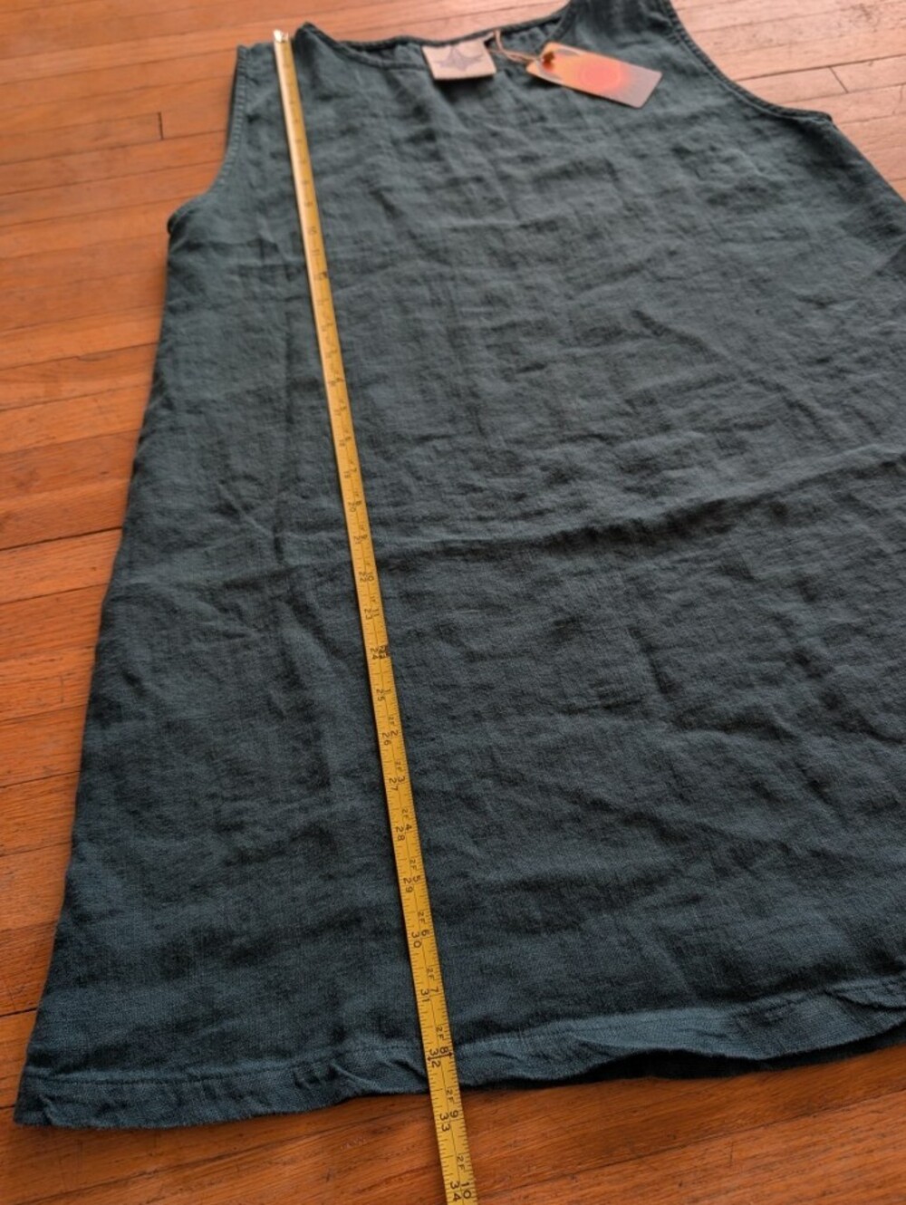 NWT Jungmaven Baez 100% Hemp Dress in Deep Teal - Picture 4 of 7